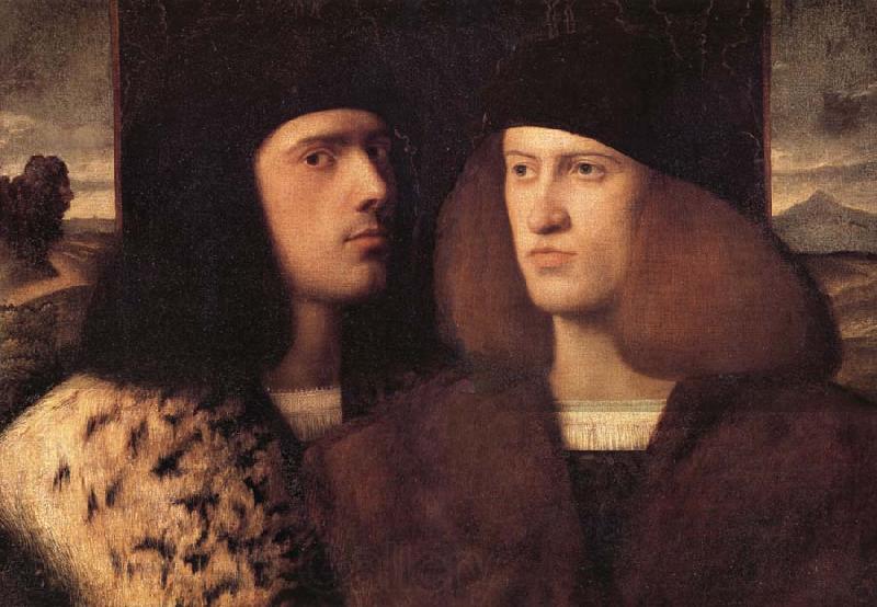 Giovanni Cariani Portrait de deux jeunes gentilhommes venitiens Germany oil painting art